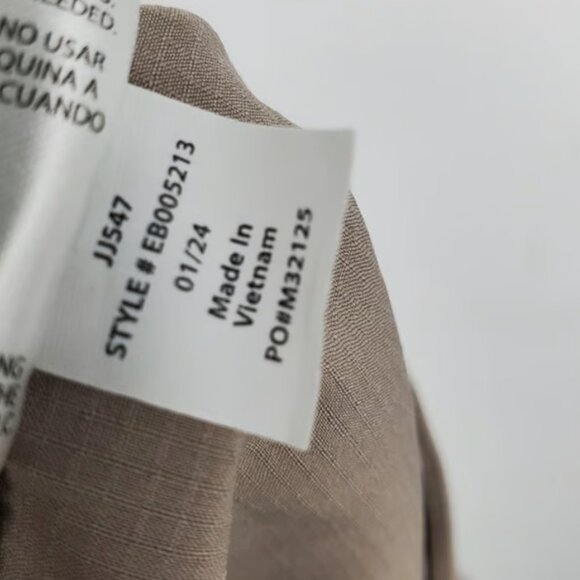 Eddie Bauer Moisture Wicking Brown / Tan Coral Accent String Jogger Pants Large - Picture 6 of 7